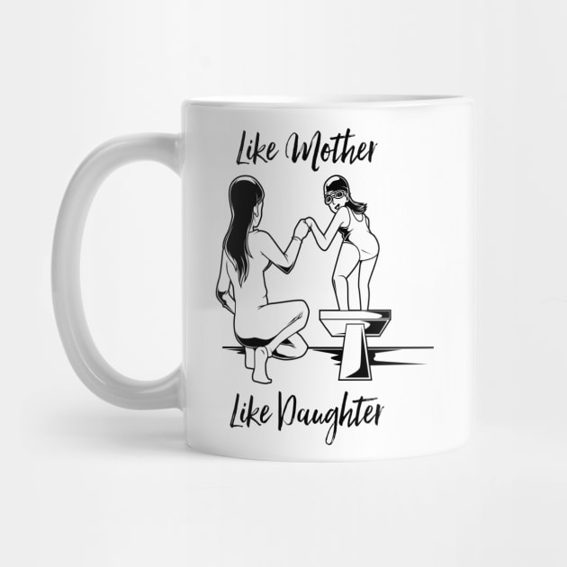 Swimmer - Mom and Daughter by Modern Medieval Design